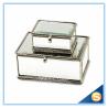 Buy cheap Vintage Glass gift box for jewerly Trinket Box Brass Glass Dried Flower Box Mirror Bottom from wholesalers