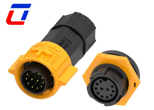 Buy cheap IP67 5A Outdoor 11 Pin Connector Male And Female Waterproof Push Lock 300VAC M19 from wholesalers