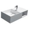 Buy cheap Solid Surface Corian Stone Wall Hung Basin With Storage Room from wholesalers