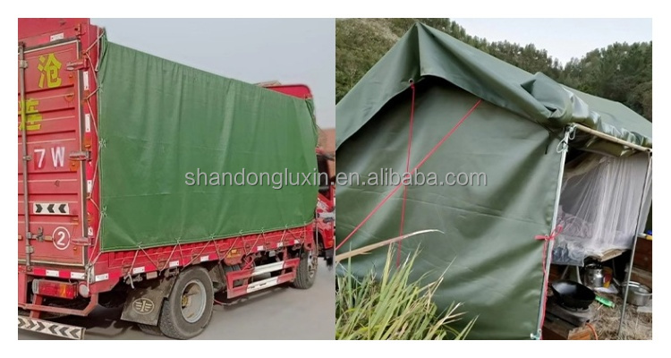 Plain Style PVC Waterproof Tarpaulin in Blue for Moisture-proof and Sunlight Blocking