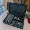 Buy cheap Morandi Blue Suede Luxury Travel Jewelry Case Customized Size Travel Jewelry Organizer from wholesalers