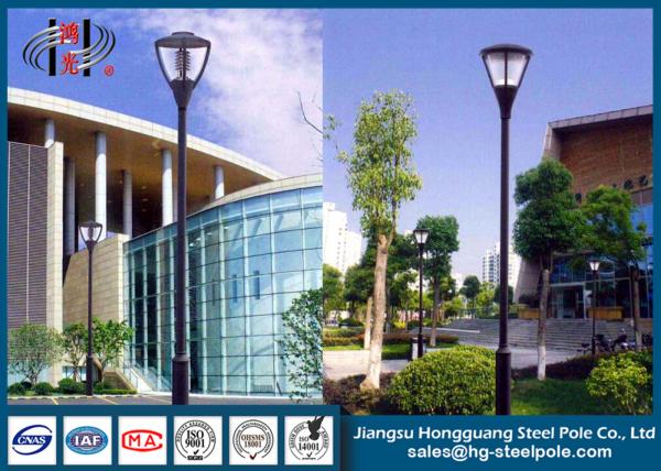 Buy cheap Q235 Round Outdoor Street Lamp Post , Decorative Garden Lamp Pole from wholesalers