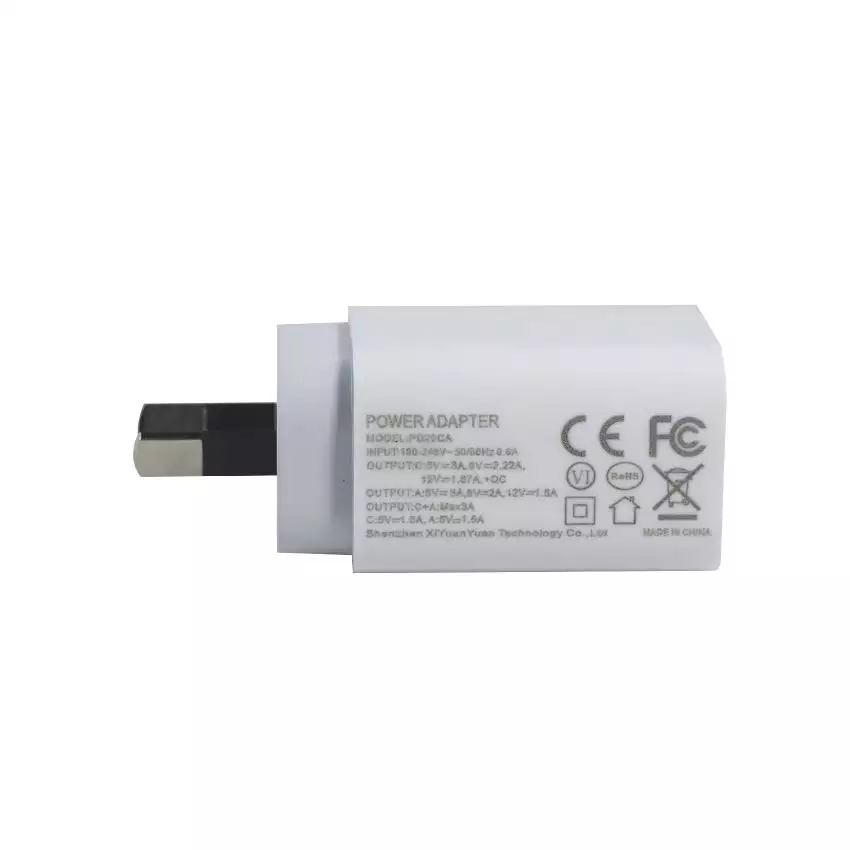 20W GaN USB-C PD Fast Charger with QC3.0 for Phones Laptops