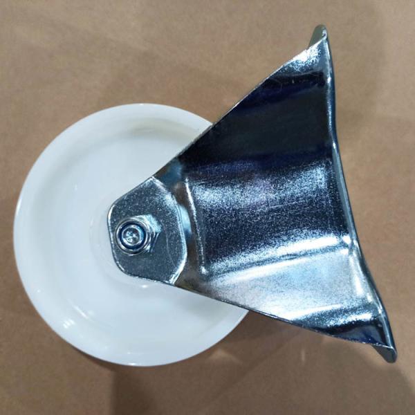 4 Inch Top Plate Rigid Type Nylon Swivel Castors White Directional Solid Wheel