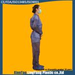 Elastic Cuff And Ankle Disposable Blue Overalls , Disposable Waterproof Suit