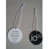 Buy cheap Custom Printed Round Cardstock Paper Tags Matt Lamination Emboss Gold Foil Logo from wholesalers