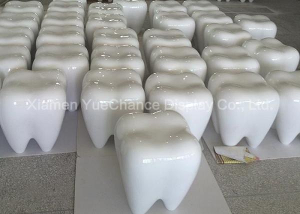 Custom Teeth Shape Fiberglass Furniture White Color Fiberglass Stool Nice