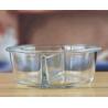 Buy cheap Two Pots Borosilicate Clear Glass Storage Jars , Glass Bowls With Lids from wholesalers