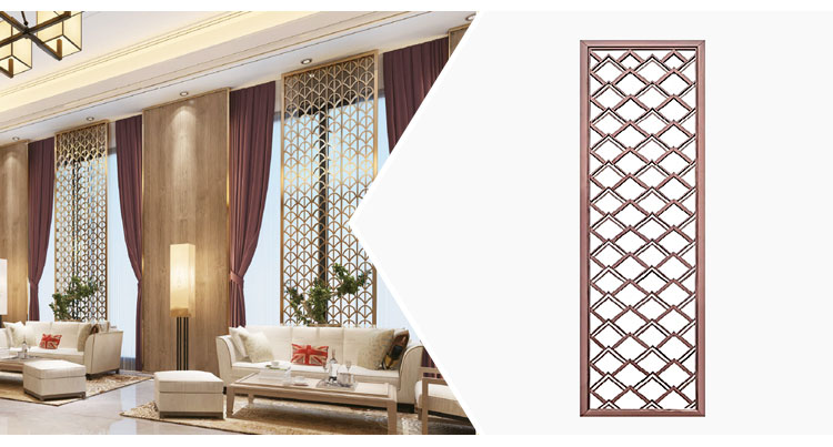 Neoclassical Postmodern Living Room Partition Screen Stainless Steel Decorative