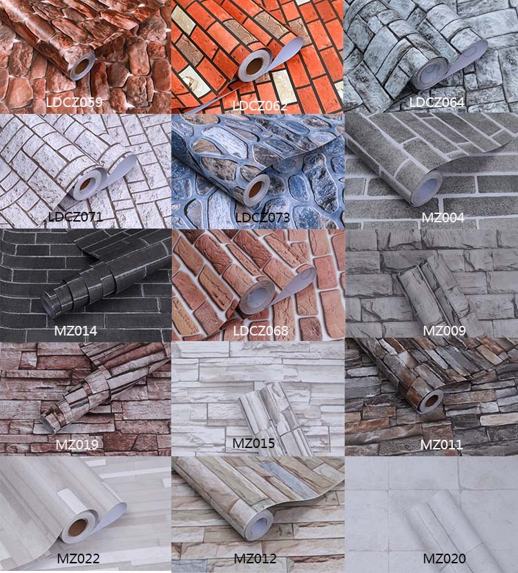 Apartment Decoration Self Adhesive 3D Wallpaper 5M Roll White Brick Pattern