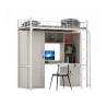 Buy cheap Metal Dormitory Knock down Double Bunk Bed With Desk from wholesalers