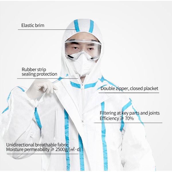 Impervious Medical Protective Clothing Coveralls With High Breathable
