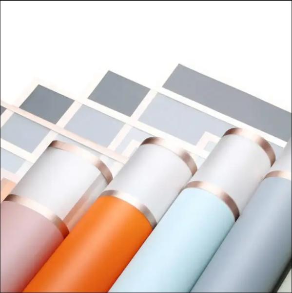 Buy cheap Gold Side Korean Waterproof Flower Wrapping Paper Florist Supplies Colorful Packing Papers from wholesalers