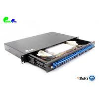 Buy cheap 24 Fibers FTTH Optical Distribution Frame SC SM Simplex Full Loaded 19 Inch 1U product