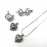 Buy cheap Fashion Wish Pearl Pendant Necklace Natural Oyster Gift Love Heart Cage Holder Chokers Necklace For Women Jewelry from wholesalers