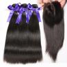Buy cheap Soft Straight Peruvian Human Hair Weave Bundles No Tangle / No Smell from wholesalers