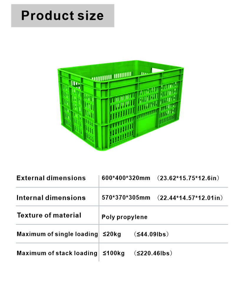 Kid-Friendly Plastic Crate Box with Handle Customized Volume Free Samples