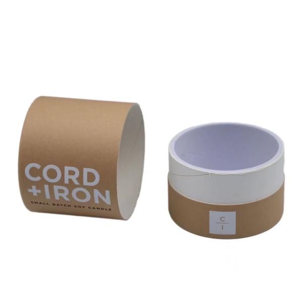 Buy cheap Dia 102mm*158mm Kraft Tube Box Luxury Candle Packaging Boxes Rolled Edge from wholesalers