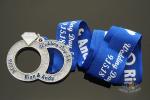 Wedding Day 5K Running Metal Medal With Soft Enamel And Glitter Colors ,