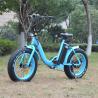 Buy cheap Weight ≤ 55kg Womens Electric Bike High Braking Performance Light Blue Color from wholesalers