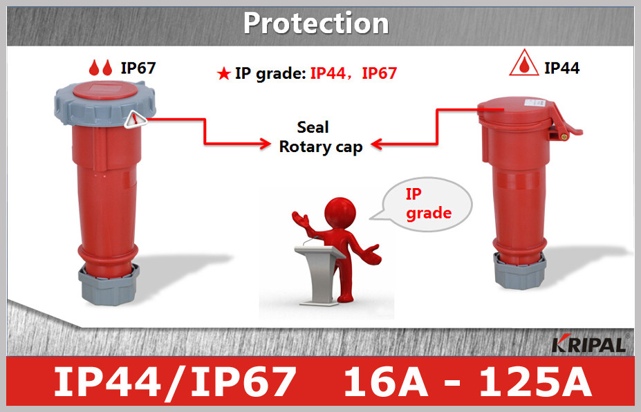 63A 380V Industrial Power Socket for IEC Electrical Power Connection
