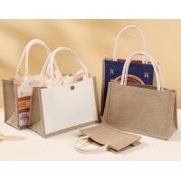 Buy cheap Personalised Burlap Tote Jute Bags Custom Printing Christmas With Handles product