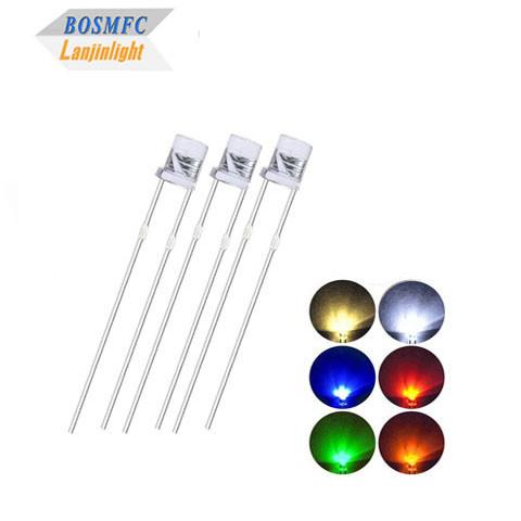 Buy cheap Flat top water clear lens 5mm Red , green, blue Multifunctional 0.06W Practical Light Diode from wholesalers