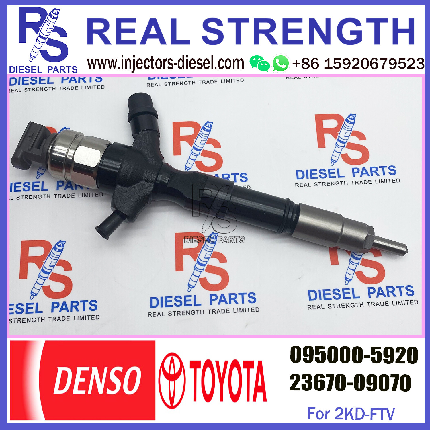 Common Rail Injector 23670-30110 095000-6180 095000-5920 for Diesel Engine 1KD-FTV