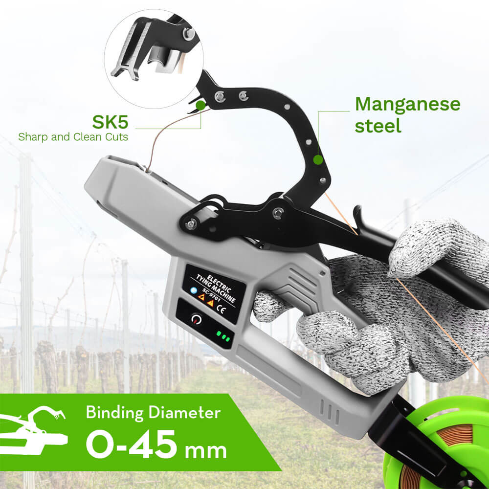 SW-B10 Battery-Powered Electric Tying Machine for Vineyards by Swansoft
