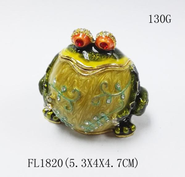 Buy cheap colourful Frog stationary frog jewelry trinket box frog trinket jeweled box from wholesalers