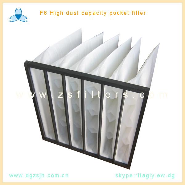 Buy cheap F6 Rigid Pocket Air Filter 24x24x24 inch Synethic filber For Gas Turbines from wholesalers