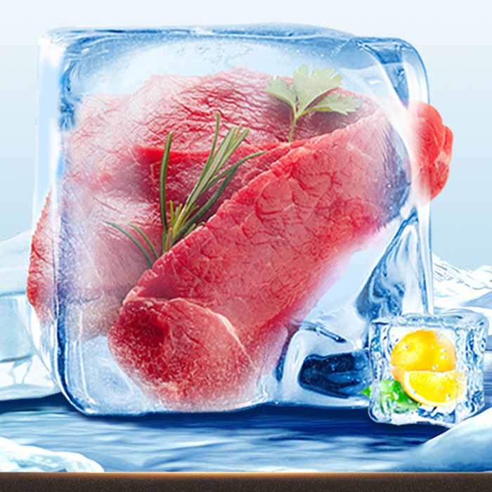 Deep Chest Supermarket Island Freezer Galvanized Steel Plate Refrigerator