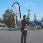 Backpack Polyester Outdoor Teardrop Flags Promotional Teardrop Banners Aluminum