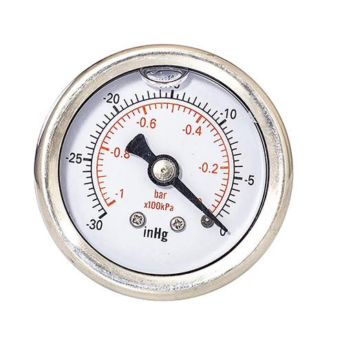 Buy cheap 1.5 Inch -30inHG Liquid Inside Pressure Gauge 1/4 NPT Back Mount Connection from wholesalers