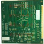 Green Solder Mask Four Layer PCB Printed Circuit Board Gold Fingers 1.6mm