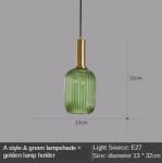 Modern Pendant Lights Gray Glass Led Nordic Restaurant Hanging Lighting(WH-GP-42