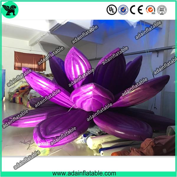 Buy cheap Giant Wedding Decoration Inflatable Lotus , Oxford Inflatable Purple Flower from wholesalers