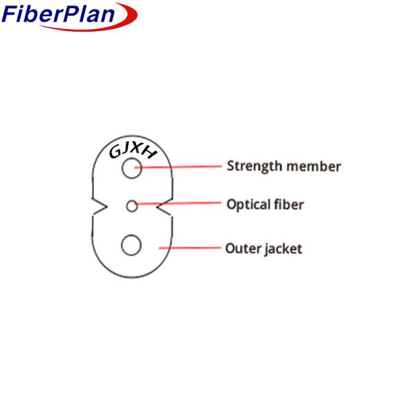 Buy cheap Super Fiber GJXH/GJFXH G652.D Single Core FTTH Drop Cable With Messenger Perfect for FTTH from wholesalers
