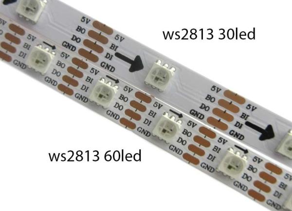 WS2813B / WS2813 DC 5V Digital LED Strip Lights Waterproof Slicone Tube RGB