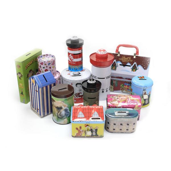 Buy cheap custom metal saving bank tin cans from wholesalers