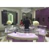 Buy cheap Contemporary Curved Wooden Jewelry Display Cases Double Open Cabinet Doors With Locks from wholesalers
