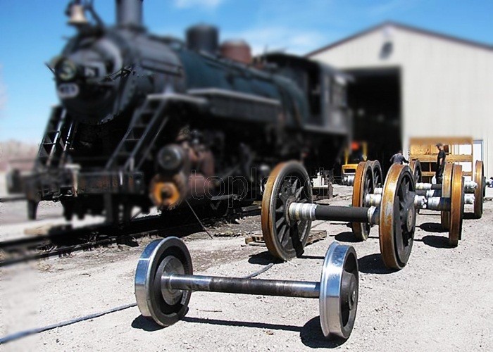 P24 rail locomotive freight car rail bogie wheel with axle and bearing