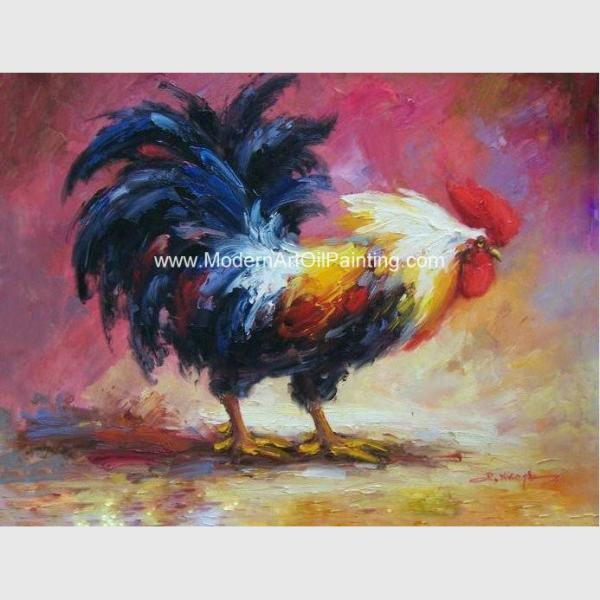 Buy cheap Acrylic Animal Palette Knife Oil Painting Handmade Cock Thick Oil On Canvas from wholesalers