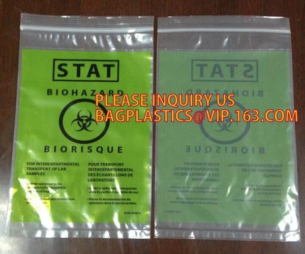 Buy cheap printing plastic biohazard PE Zipper Specimen Bags, Zip Top Biohazard Bags, Bio Harzard Specimen Bags/Medical Waste Bioh from wholesalers