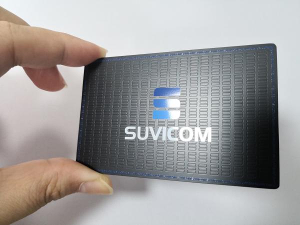 Customized Stainless Steel Matte Black Metal Business Member Card With Color