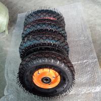 Buy cheap 10 Inch Pneumatic Trolley Wheels 350 4 6PR Rubber Pneumatic Wheels For Garden product