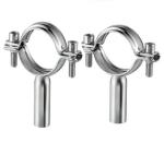 304 Stainless Steel Sanitary Pipe Support with Thread Connection Mirror Polished