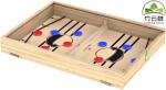 Wooden Board Game Set with Chess, Checkers, Shut The Box, Hockey Game Sling Puck