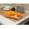 Buy cheap willow fruit tray wicker fruit basket square shape bread tray water cleaning ECO handmade from wholesalers