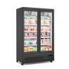 Buy cheap -22C Commercial upright dynamic cooling double 2 glass door freezer showcase ice cream display freezer from wholesalers